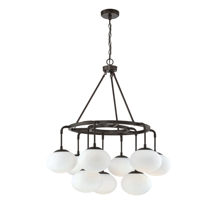 Meridian 9-Light Chandelier in Oil Rubbed Bronze Meridian 9-Light Chandelier in Oil Rubbed Bronze