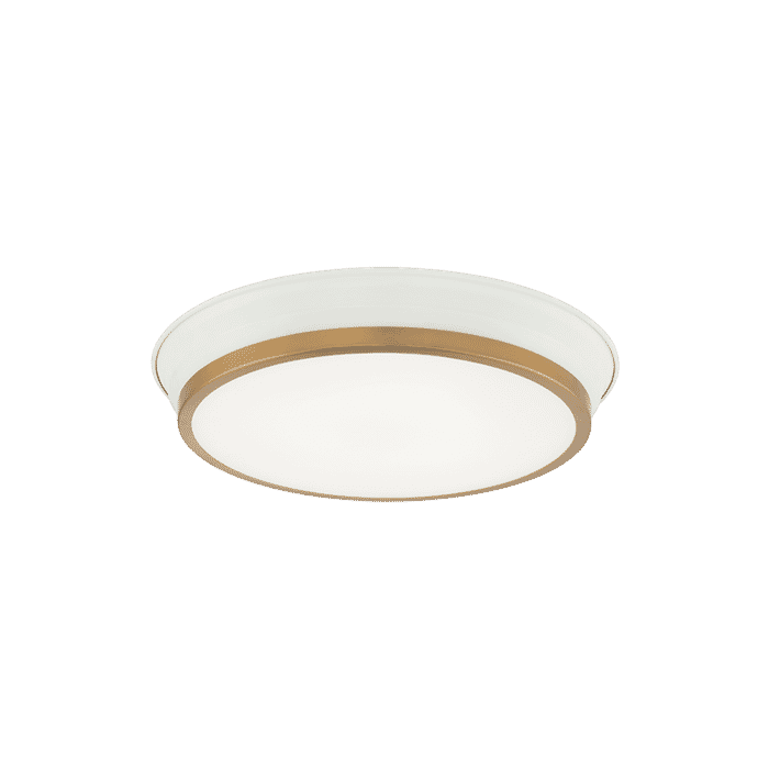 Matteo Jaxx 2-Light Ceiling Light In White With Aged Gold Brass Matteo Jaxx 2-Light Ceiling Light In White With Aged Gold Brass