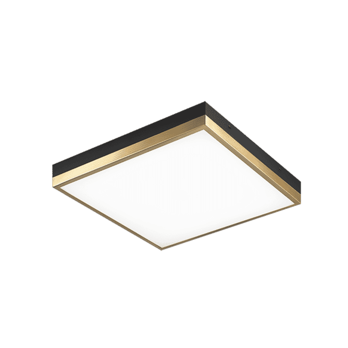 Matteo Tux 1-Light Ceiling Light In Black With Aged Gold Brass Matteo Tux 1-Light Ceiling Light In Black With Aged Gold Brass