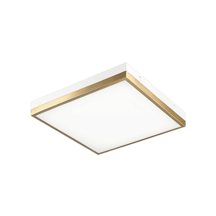 Matteo Tux 1-Light Ceiling Light In White With Aged Gold Brass Matteo Tux 1-Light Ceiling Light In White With Aged Gold Brass