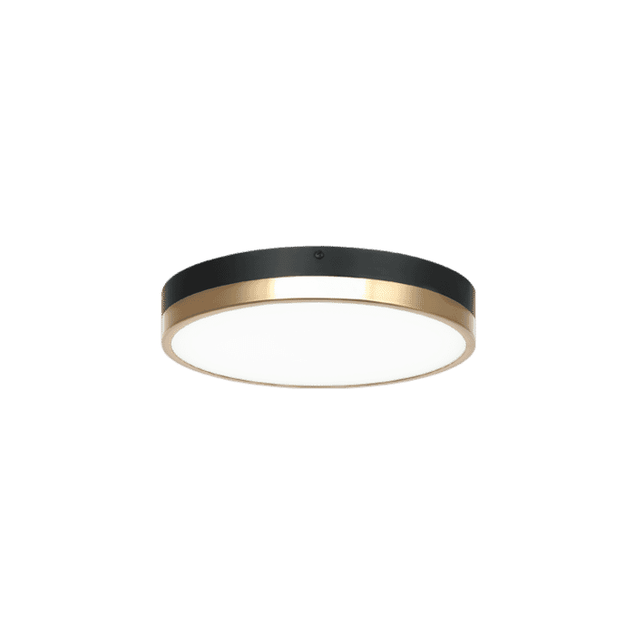 Matteo Tone 1-Light Ceiling Light In Black & Aged Gold Brass Matteo Tone 1-Light Ceiling Light In Black & Aged Gold Brass