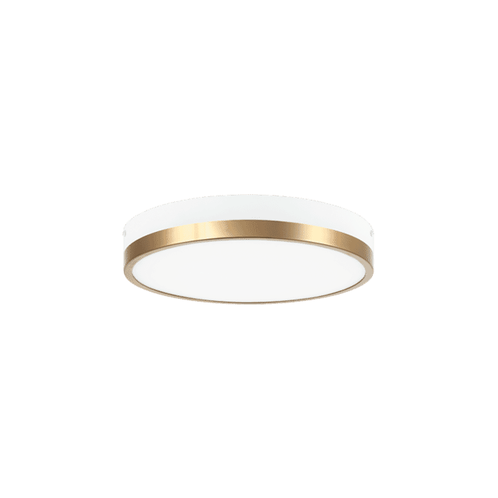 Matteo Tone 1-Light Ceiling Light In White & Aged Gold Brass Matteo Tone 1-Light Ceiling Light In White & Aged Gold Brass