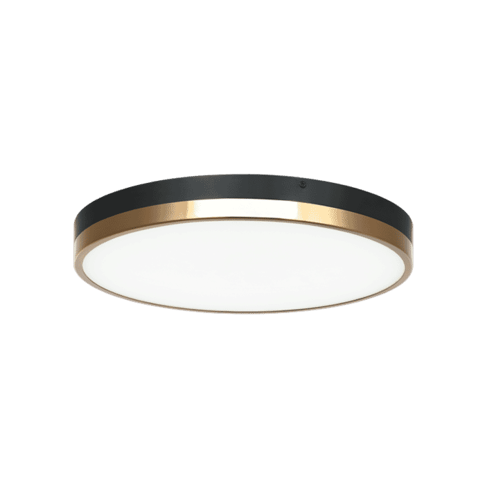 Matteo Tone 1-Light Ceiling Light In Black & Aged Gold Brass Matteo Tone 1-Light Ceiling Light In Black & Aged Gold Brass