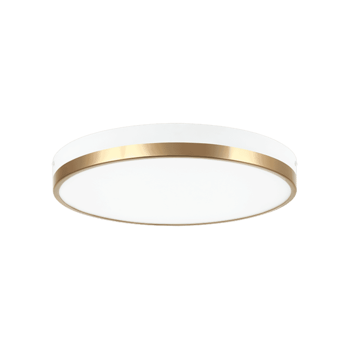 Matteo Tone 1-Light Ceiling Light In White & Aged Gold Brass Matteo Tone 1-Light Ceiling Light In White & Aged Gold Brass