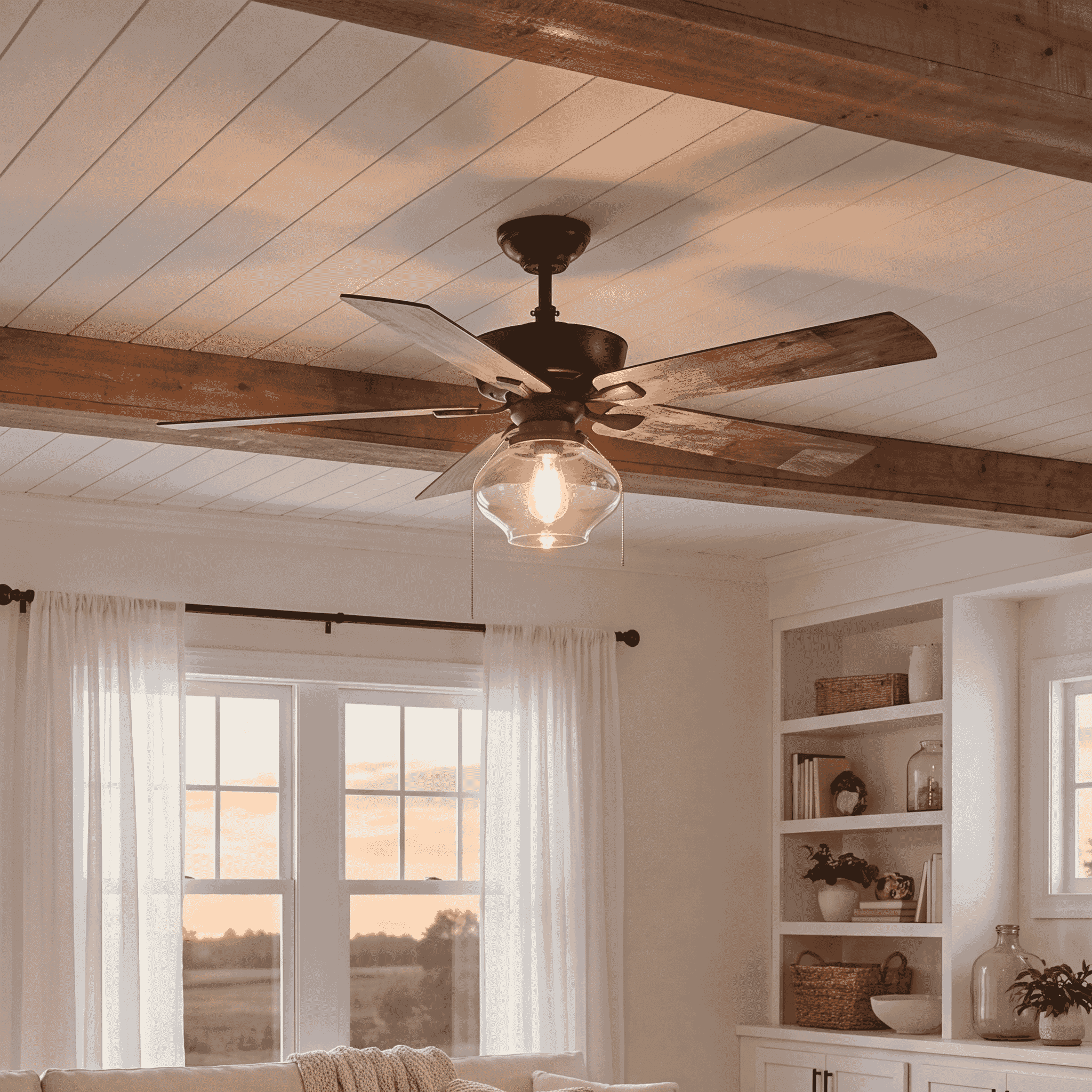 Trade Winds Lighting 1-Light Ceiling Fan In Oil Rubbed Bronze