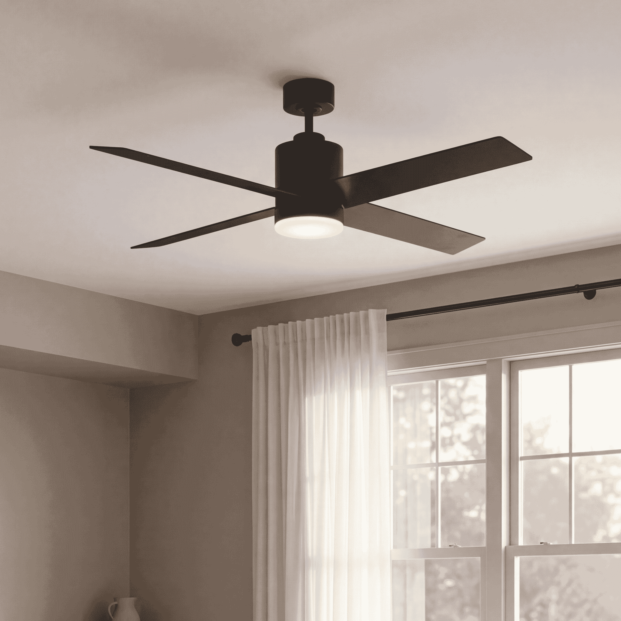 Trade Winds Elliott 52" LED Ceiling Fan in Matte Black