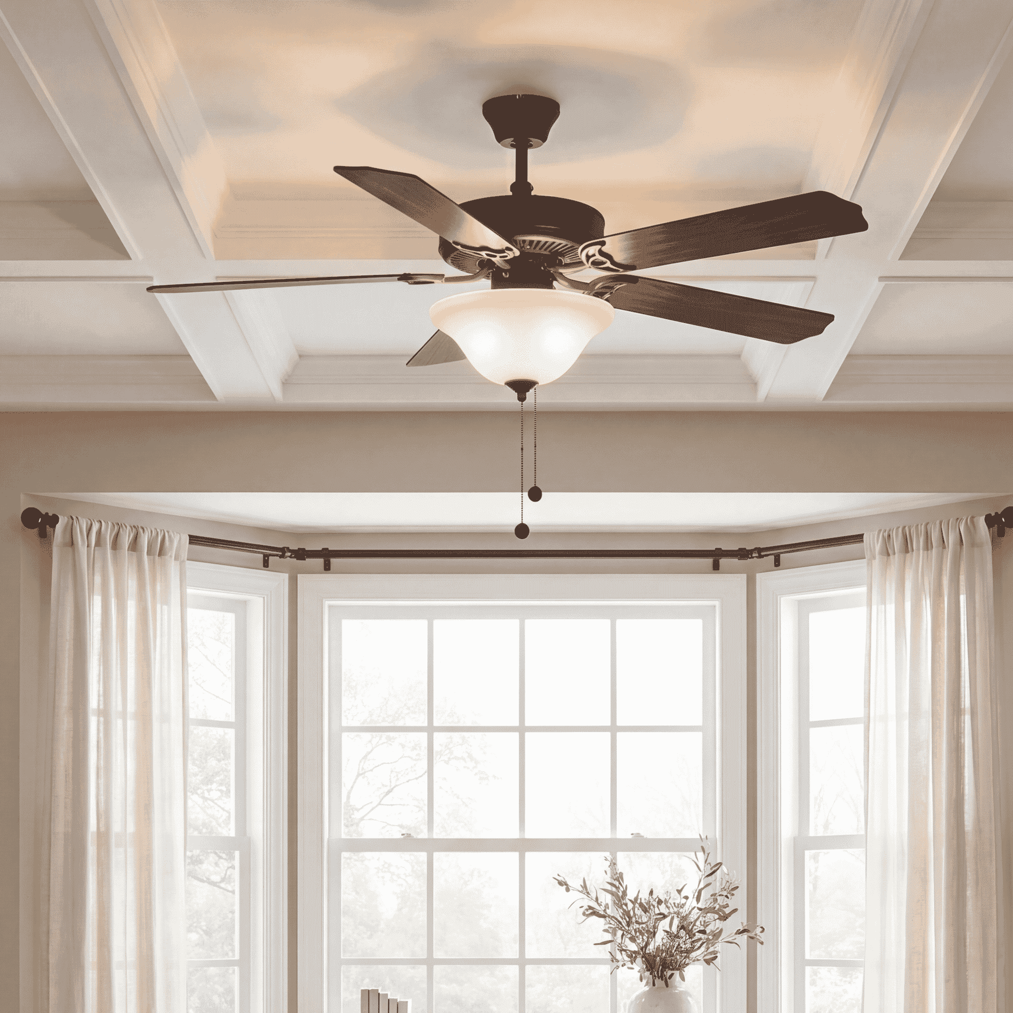 Trade Winds Tobias 52" 2-Light Ceiling Fan in Oil Rubbed Bronze