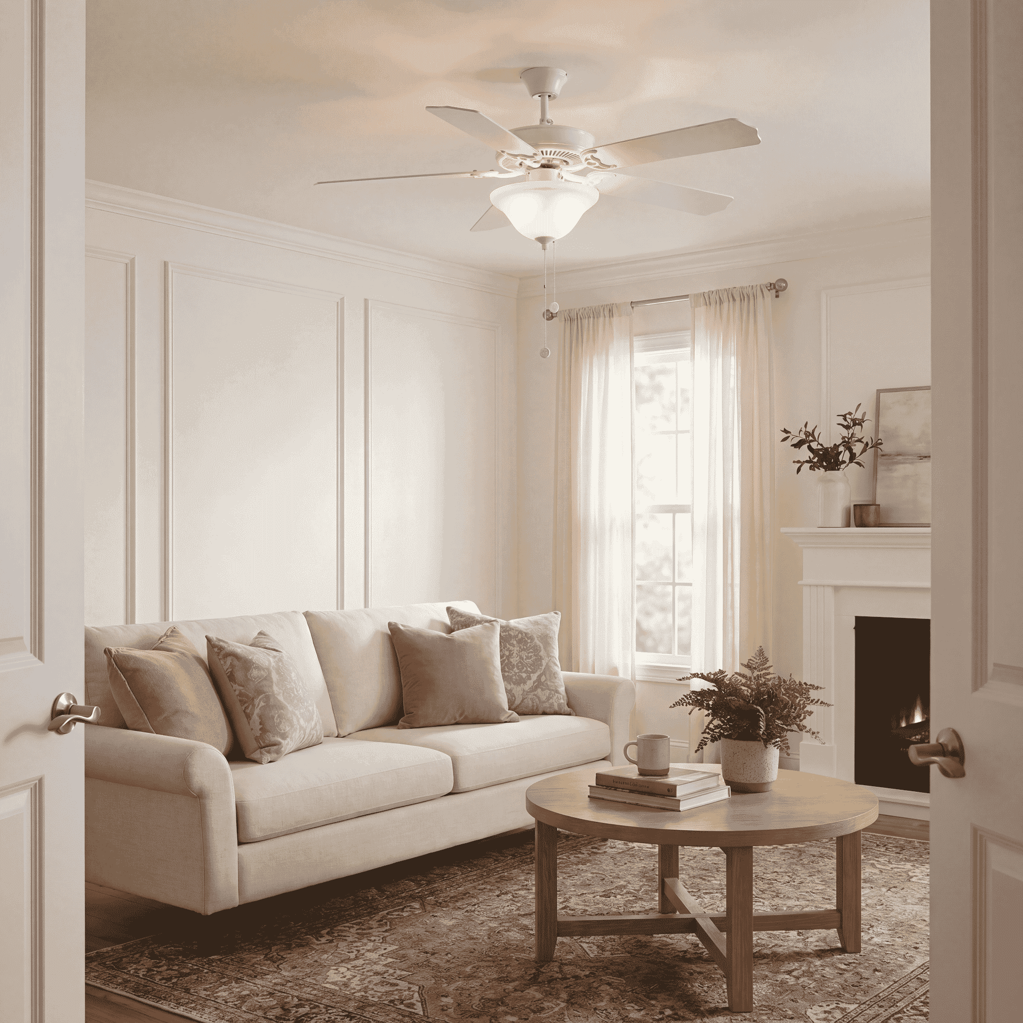 Trade Winds Tobias 52" 2-Light Ceiling Fan in White