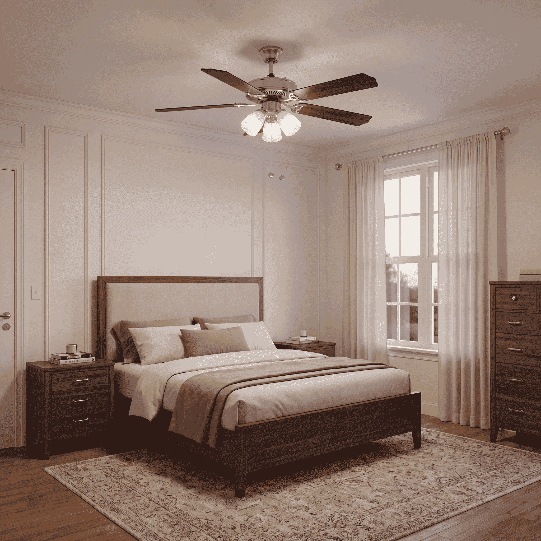 Trade Winds Levi 52" 3-Light Ceiling Fan in Brushed Nickel