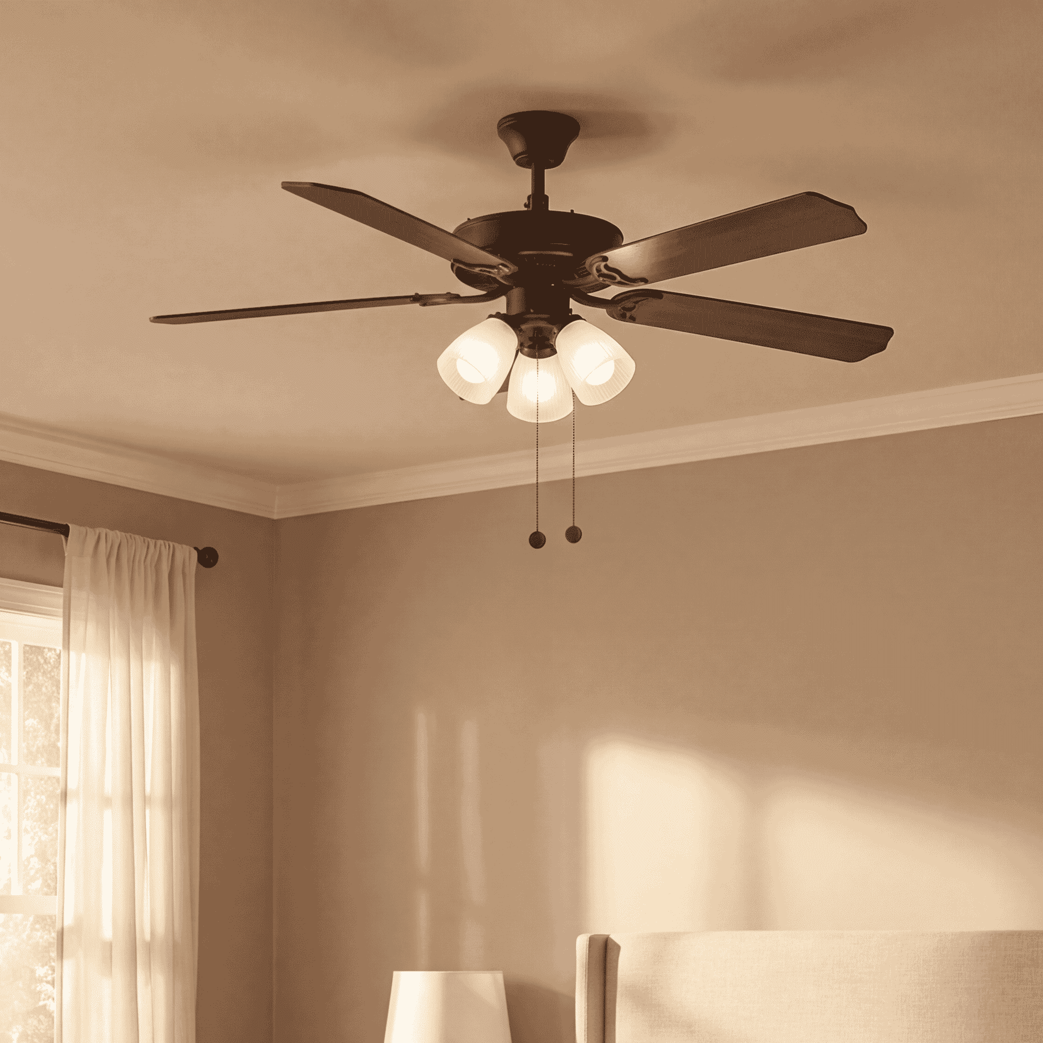 Trade Winds Levi 52" 3-Light Ceiling Fan in Oil Rubbed Bronze