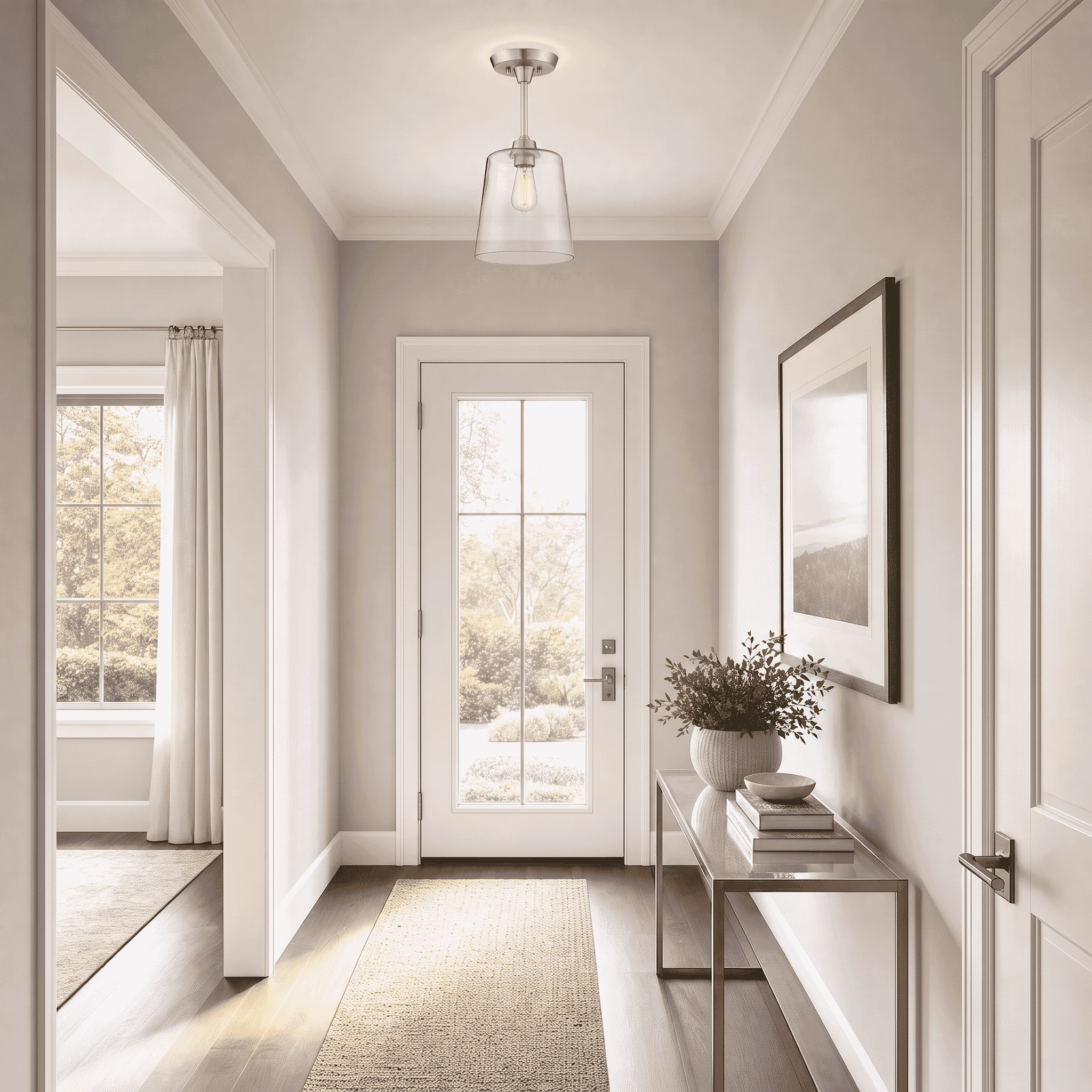 Trade Winds Lighting 1-Light Ceiling Light In Brushed Nickel