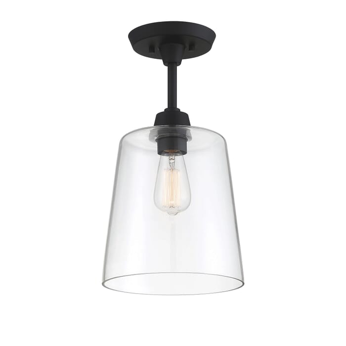 Trade Winds Lighting 1-Light Ceiling Light In Matte Black Trade Winds Lighting 1-Light Ceiling Light In Matte Black