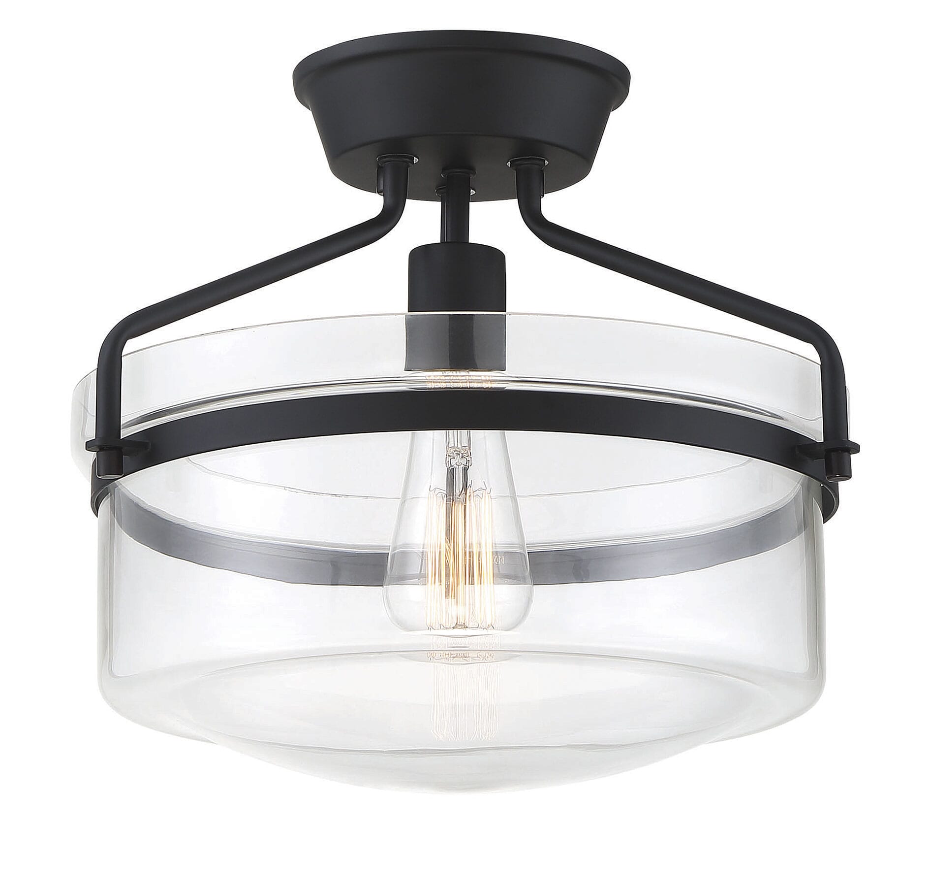 semi flush mount lighting black finish