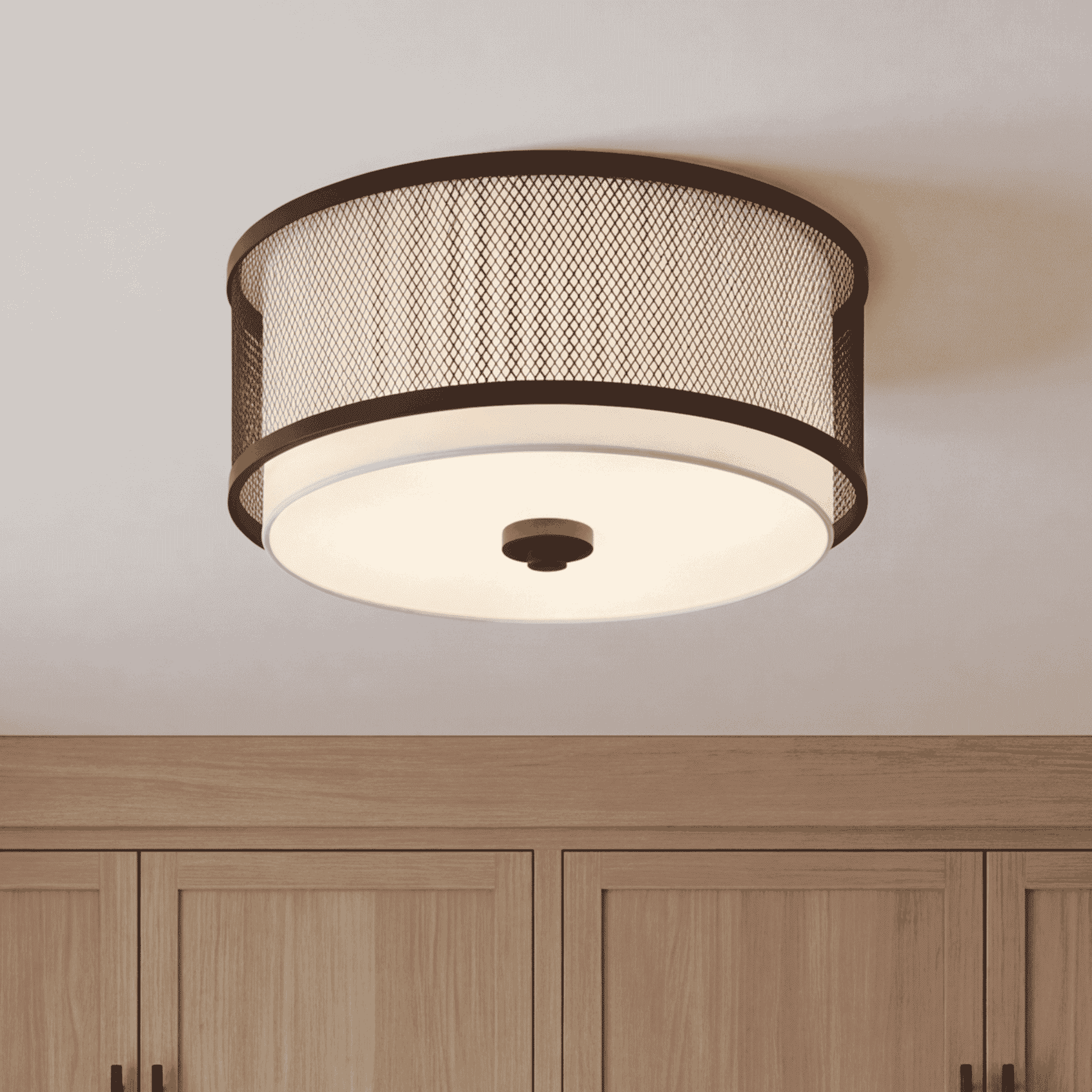 Trade Winds Fremont 3-Light Flush Mount Ceiling Light in Oil Rubbed Bronze