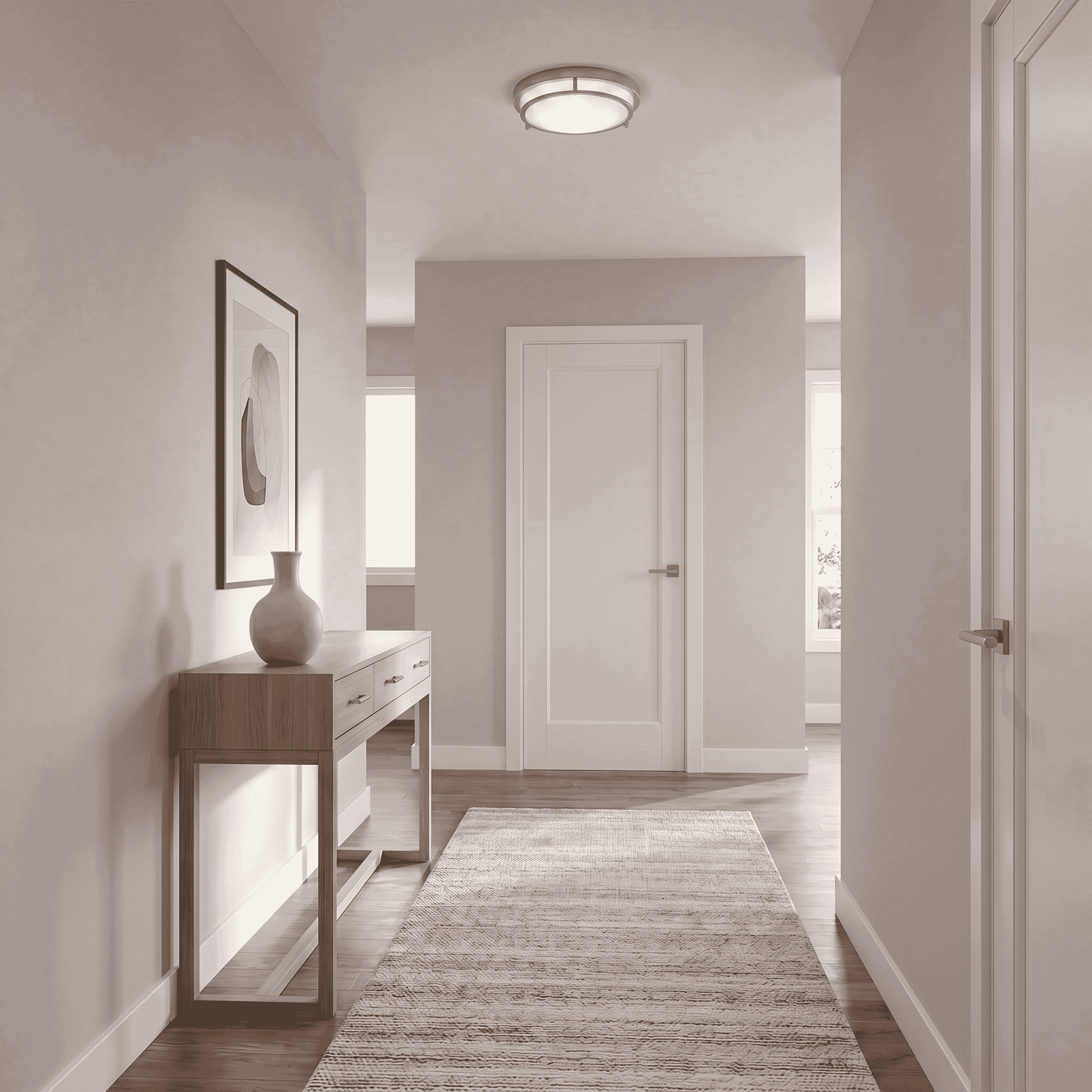 Trade Winds Felton 2-Light Flush Mount Ceiling Light in Brushed Nickel