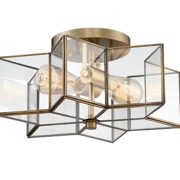 Trade Winds Stella Star Ceiling Light in Natural Brass