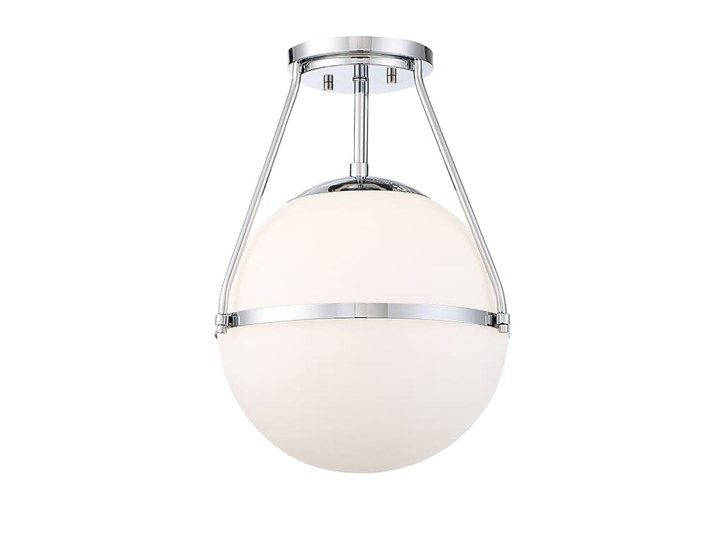 Trade Winds Hammond Semi-Flush Mount Ceiling Light in Chrome