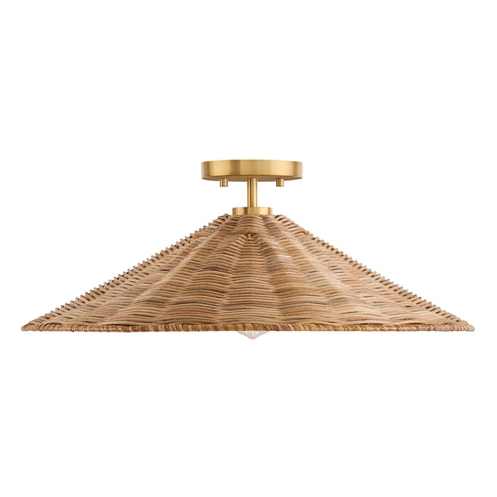1-Light Ceiling Light in Natural Brass 1-Light Ceiling Light in Natural Brass