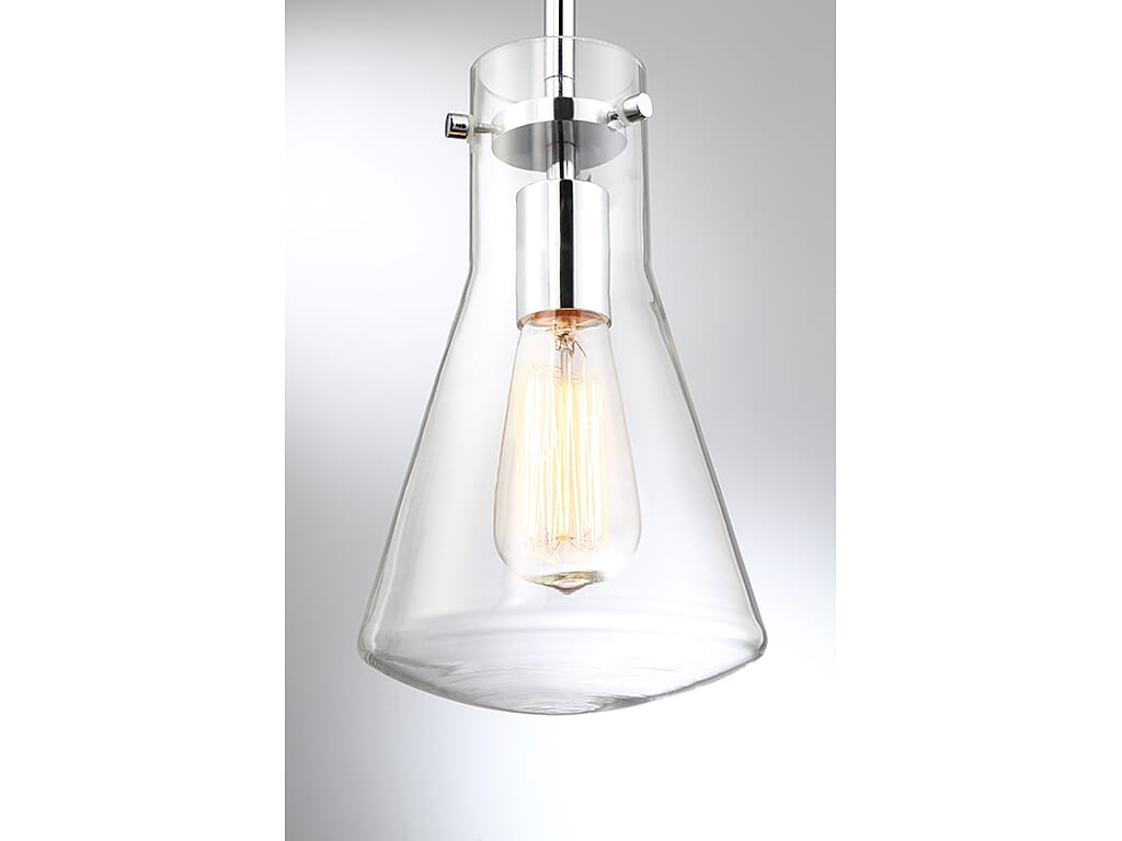 Trade Winds Flask 1-Light Pendant with Clear Glass - Picture 9 of 19