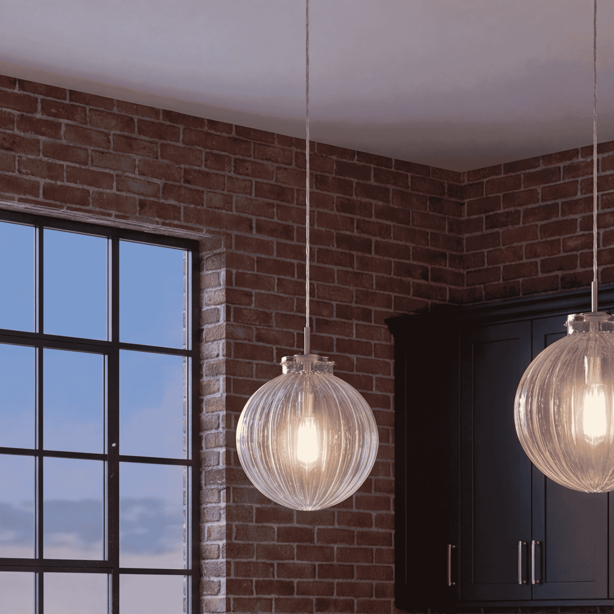 Trade Winds Lighting 1-Light Pendant Light In Brushed Nickel