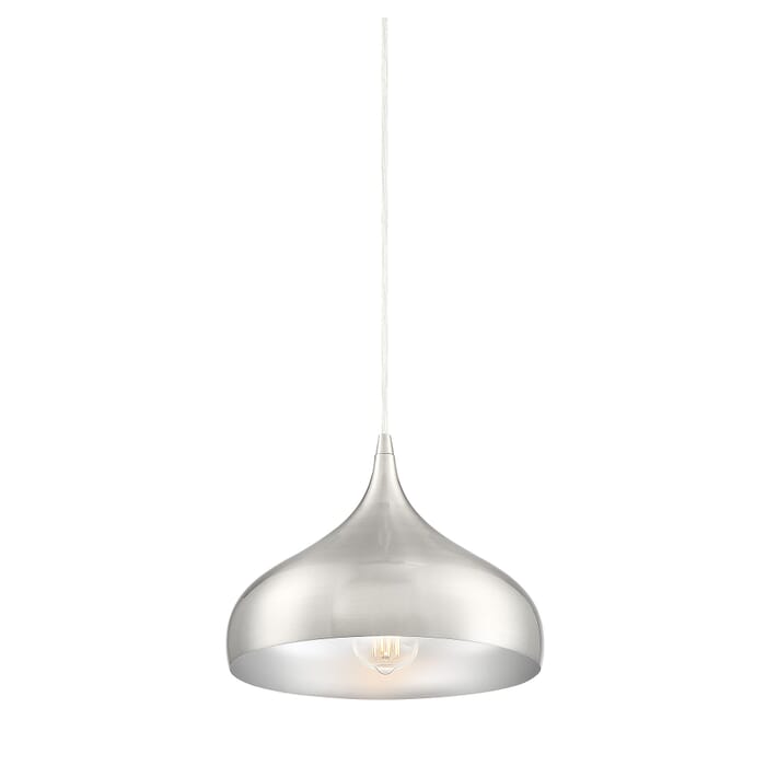 Trade Winds Patricia Plug-In Pendant Light in Satin Nickel Trade Winds Patricia Plug-In Pendant Light in Satin Nickel