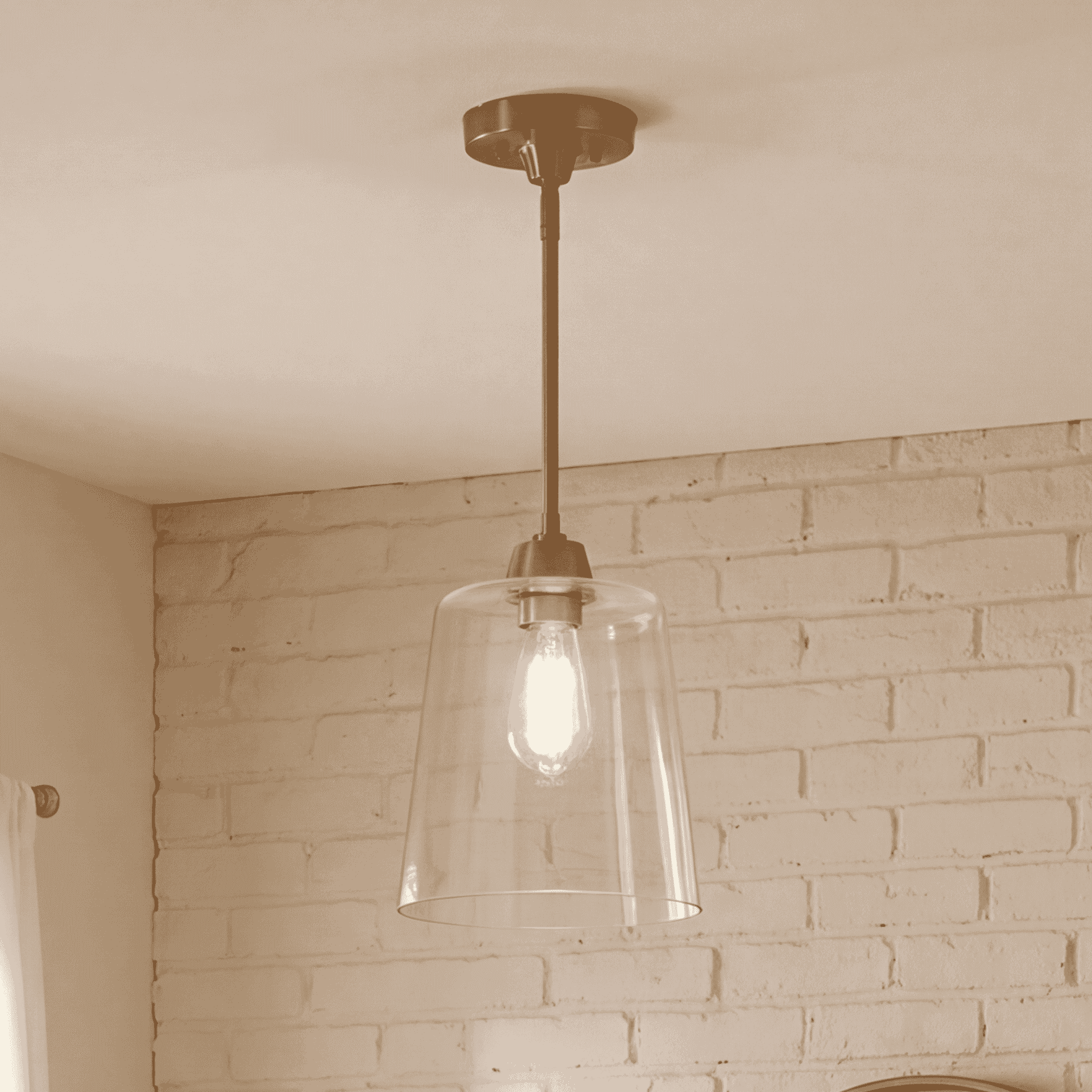 Trade Winds Lighting 1-Light Pendant Light In Natural Brass