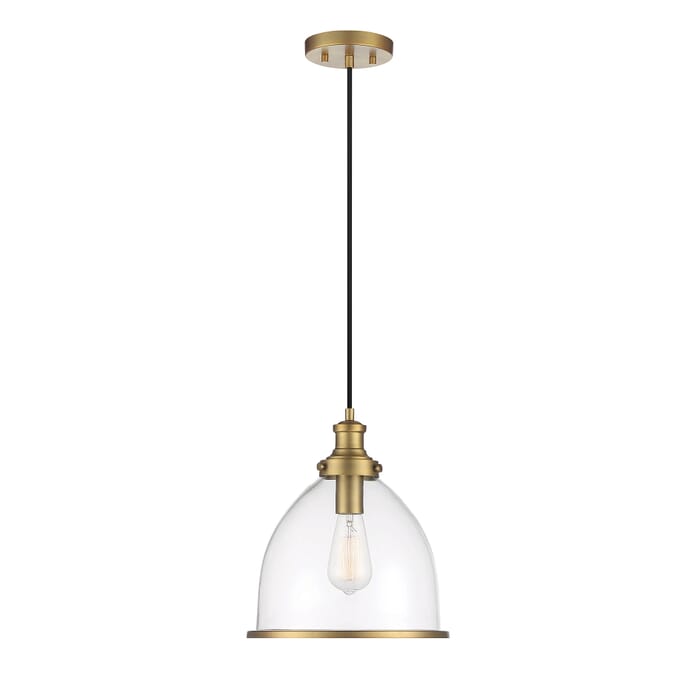 Meridian 1-Light Pendant in Natural Brass Meridian 1-Light Pendant in Natural Brass