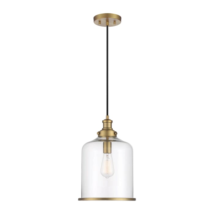Meridian 1-Light Pendant in Natural Brass Meridian 1-Light Pendant in Natural Brass