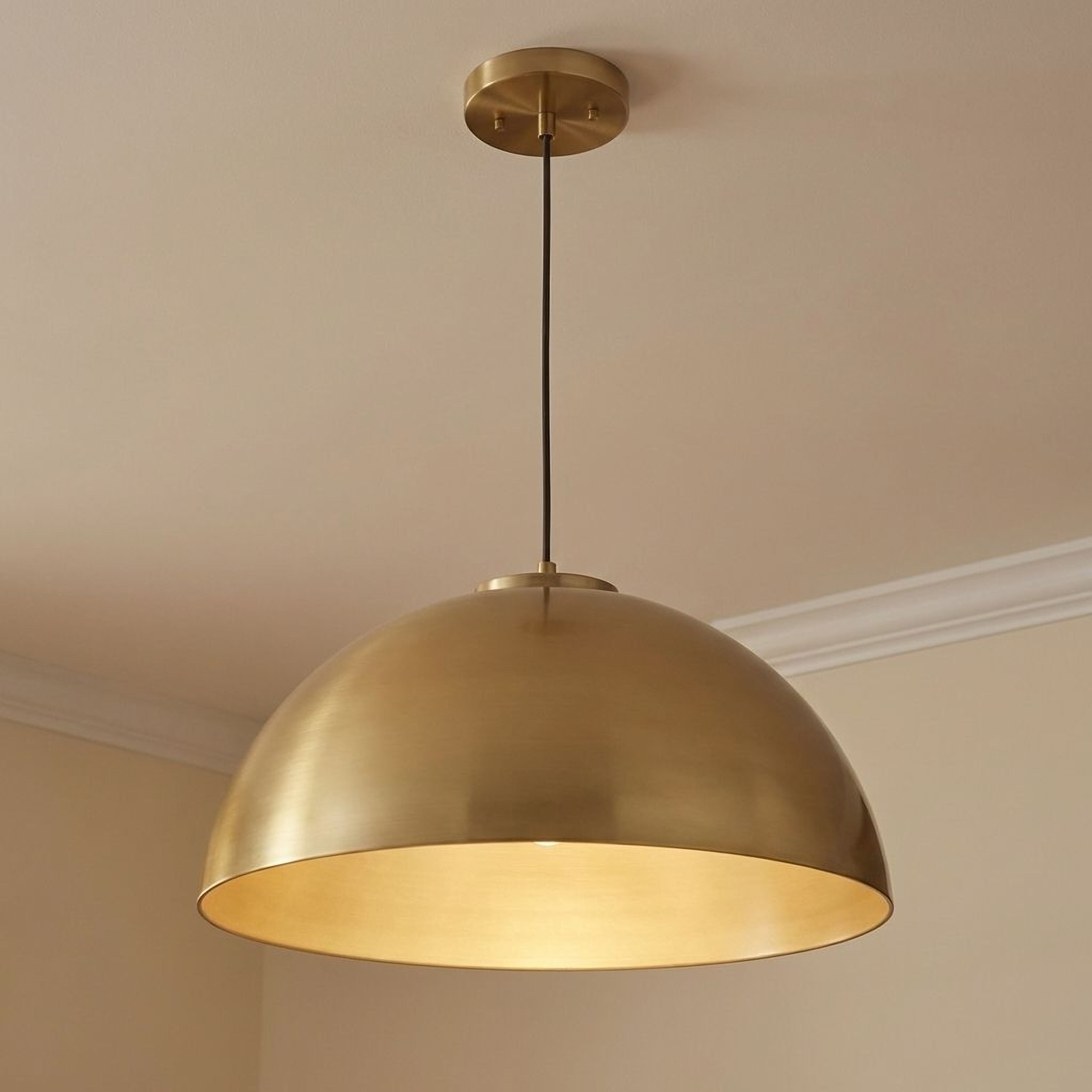 Trade Winds Hazel 1-Light Pendant in Natural Brass