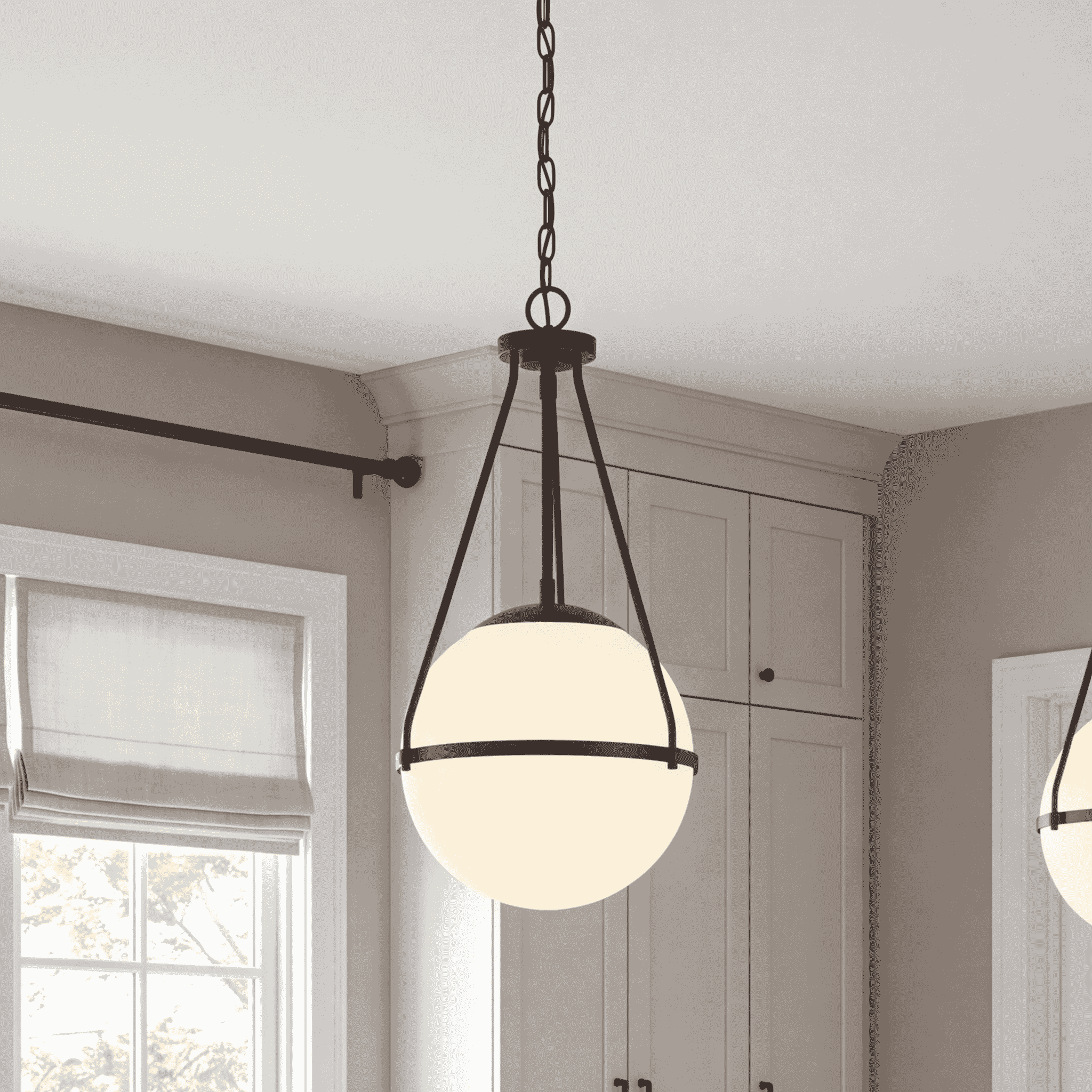 Trade Winds Hammond 1-Light Pendant in Matte Black
