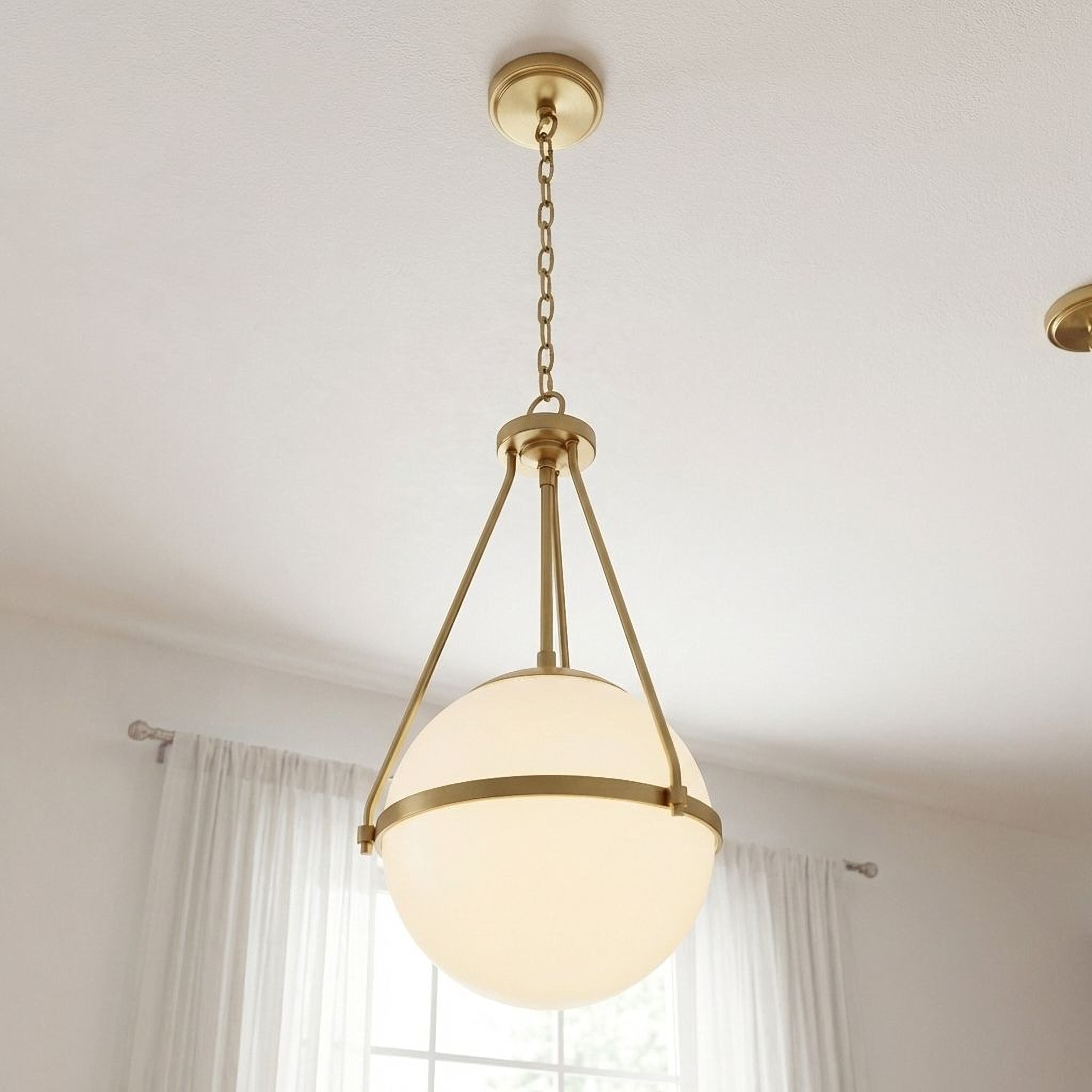 Trade Winds Hammond 1-Light Pendant in Natural Brass