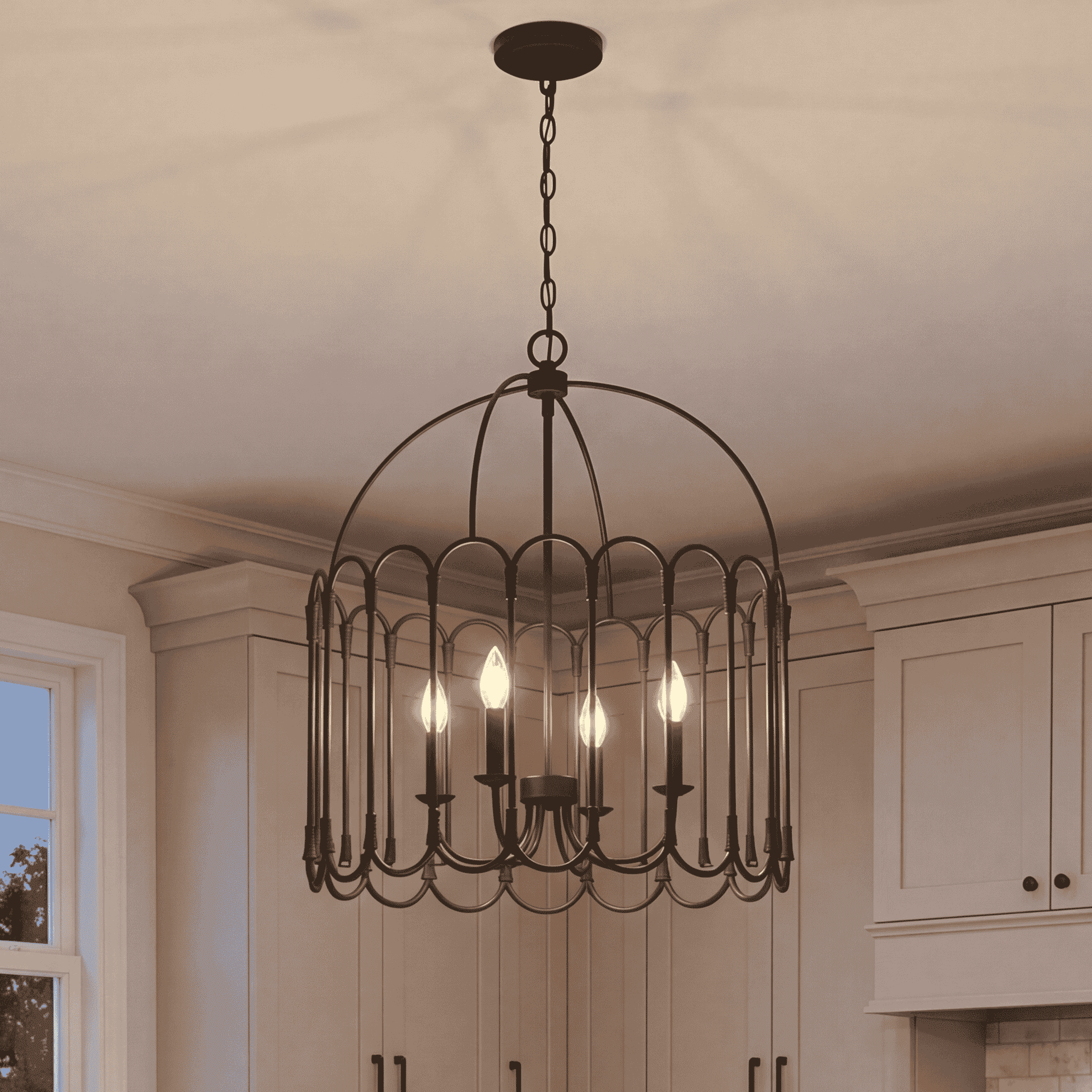 Trade Winds Chloe 4-Light Pendant in Matte Black
