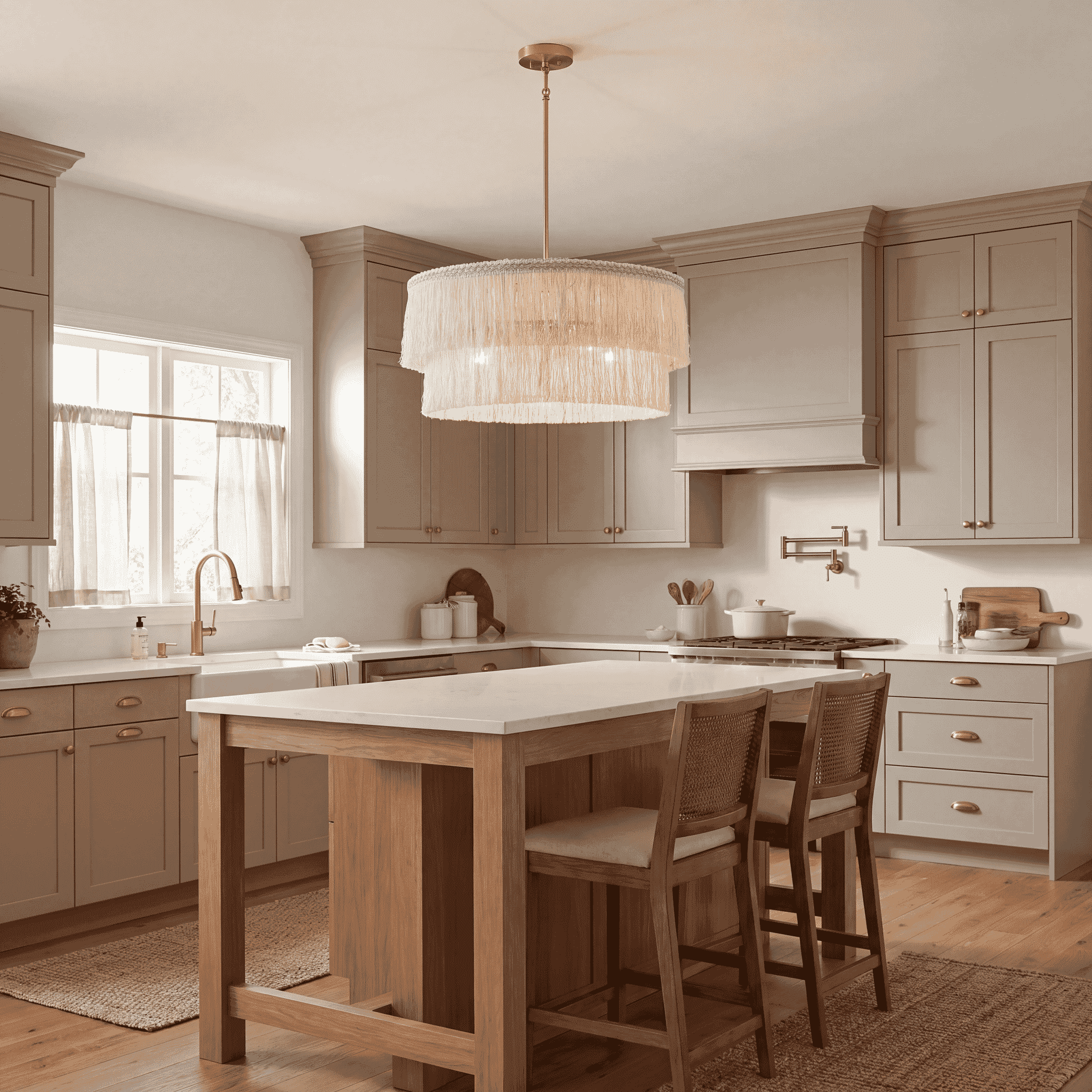 Trade Winds Anya 5-Light Pendant in Natural Brass