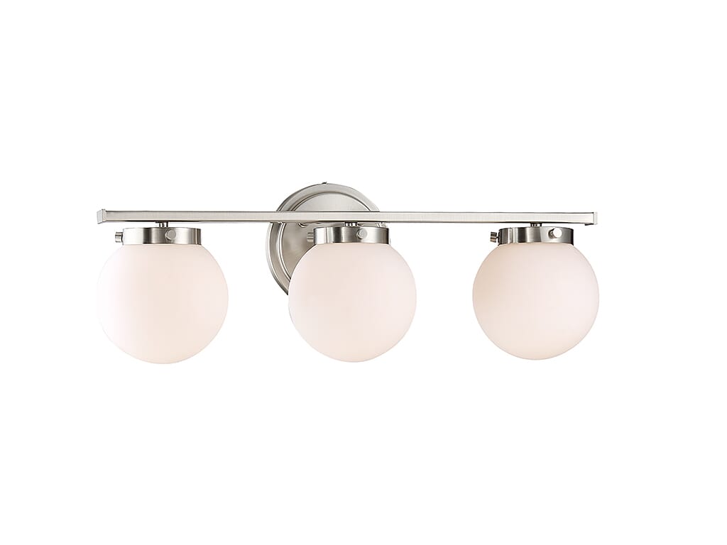 Trade Winds Antoinette 3-Light 24" Bathroom Vanity Light in Brushed Nickel