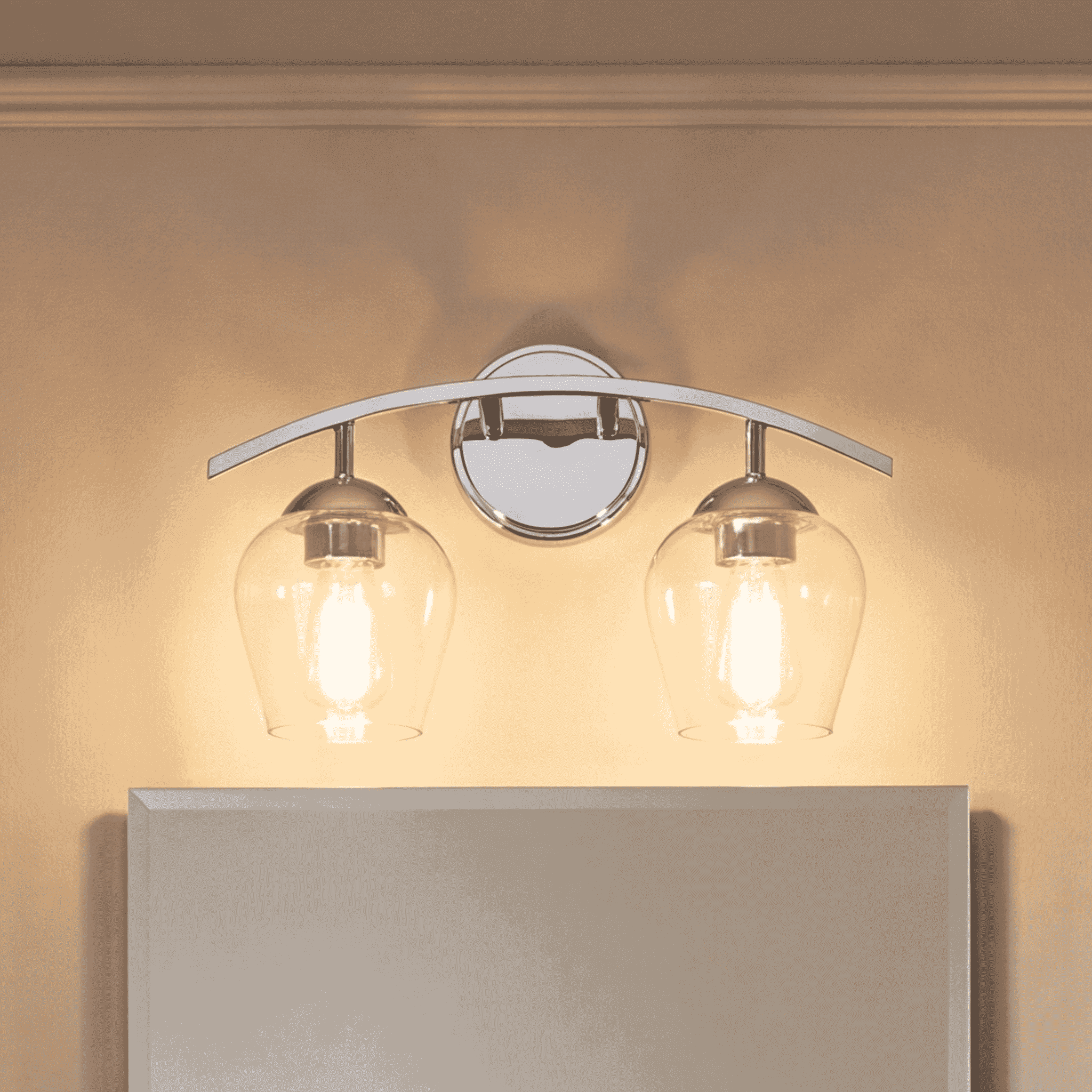 Trade Winds Hannah 2-Light Bathroom Vanity Light in Chrome