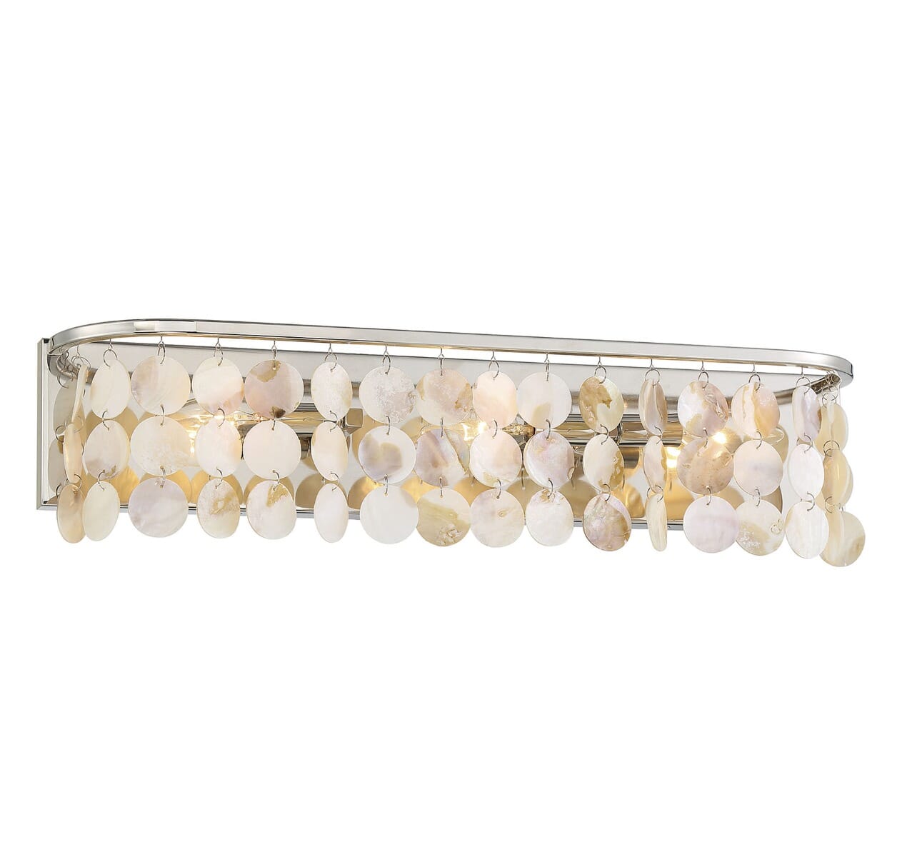 Meridian 3-Light Bathroom Vanity Light in Polished Nickel