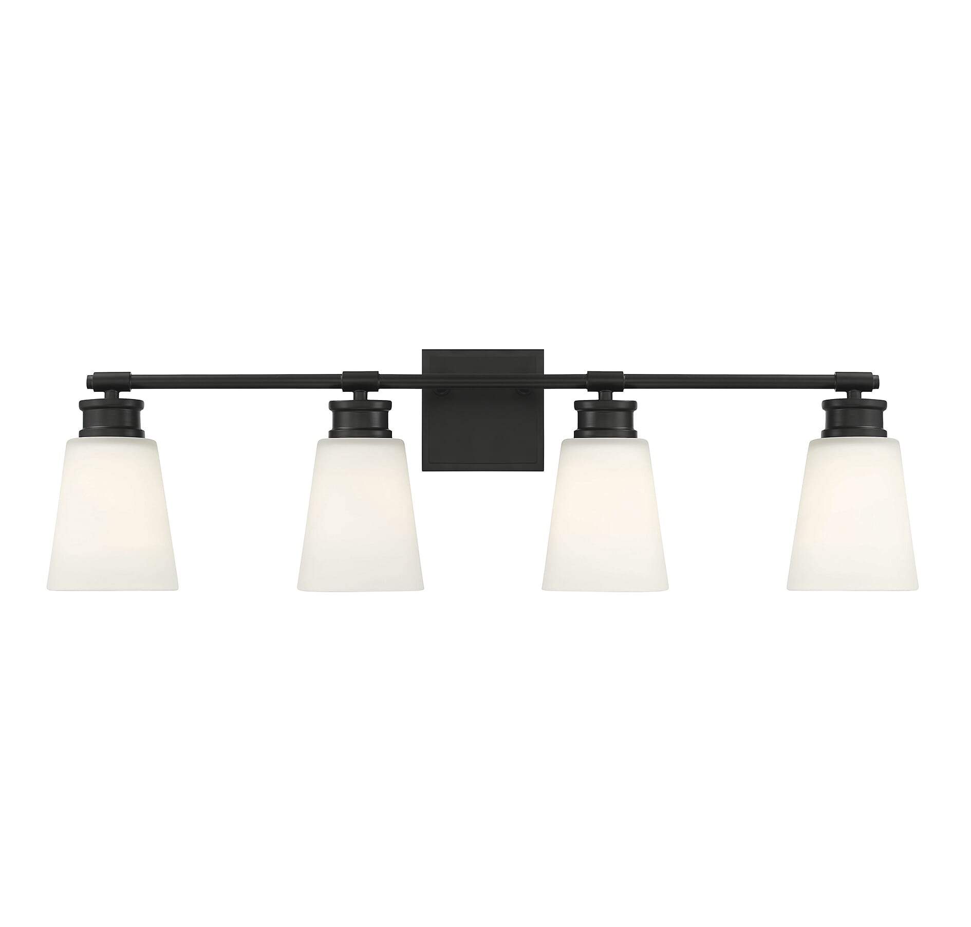 Meridian 4-Light Bathroom Vanity Light in Matte Black