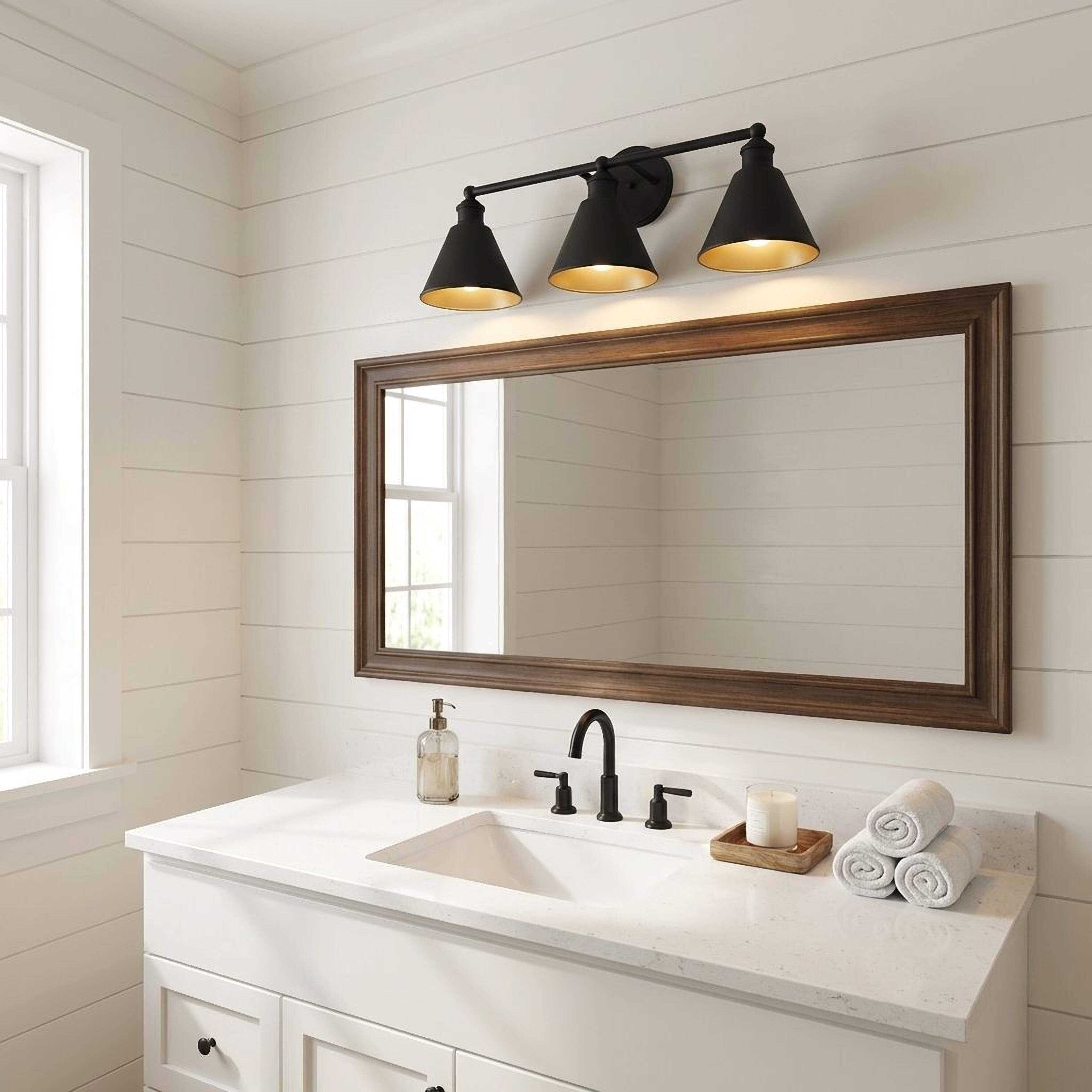 Photos - Chandelier / Lamp Meridian Trade Winds Lighting Trade Winds Marco 3-Light Bathroom Vanity Light in Matte Black - TW82264MBK TW82264MBK