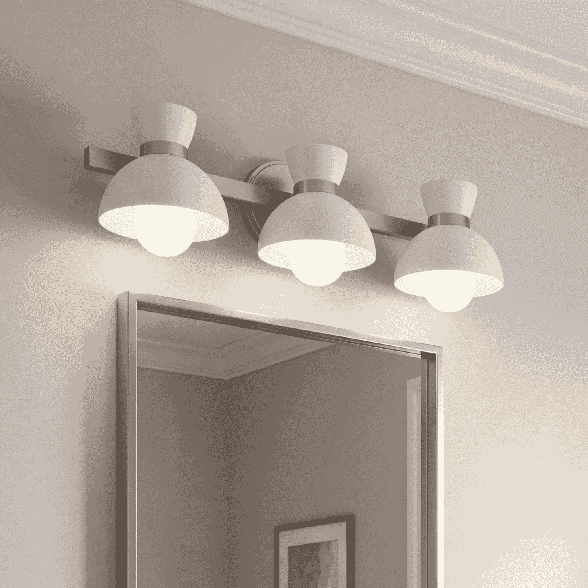 Trade Winds Bonnie 3-Light Bathroom Vanity Light in Brushed Nickel