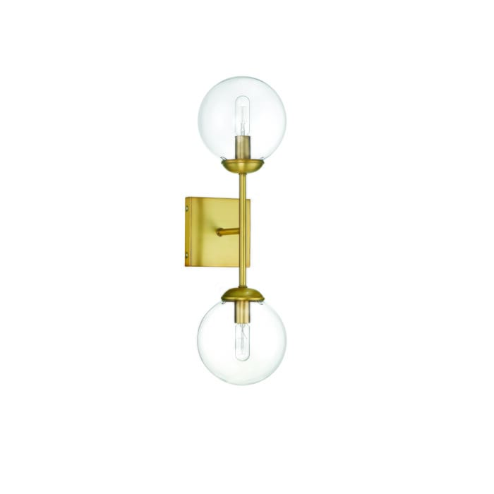 Trade Winds Angie 2-Light Wall Sconce in Natural Brass Trade Winds Angie 2-Light Wall Sconce in Natural Brass