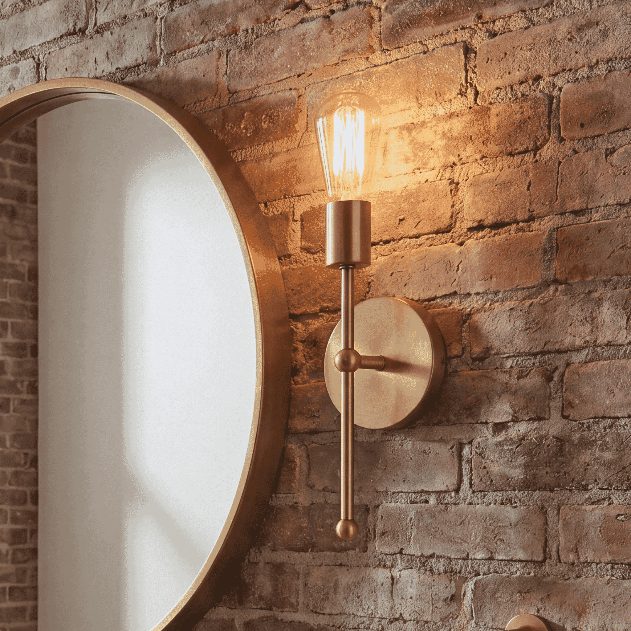 Trade Winds Lighting 1-Light Wall Sconce In Warm Brass