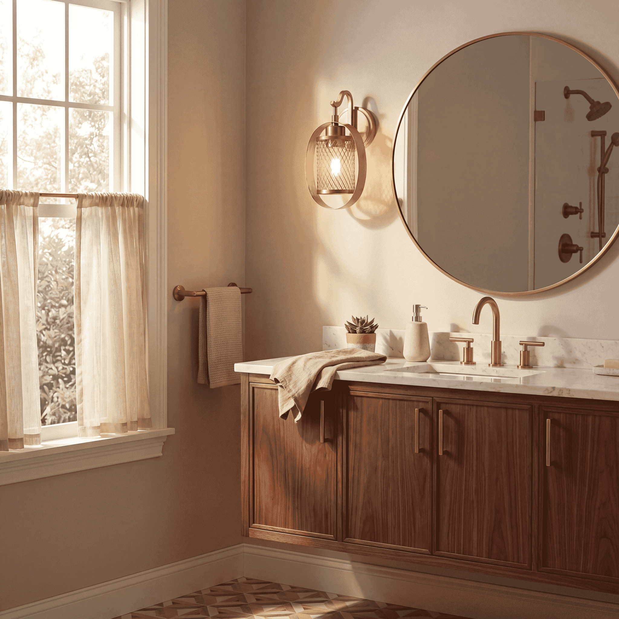 Trade Winds 1-Light Wall Sconce in Natural Brass