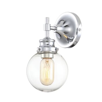 Trade Winds Chatham Glass Globe Wall Sconce in Chrome