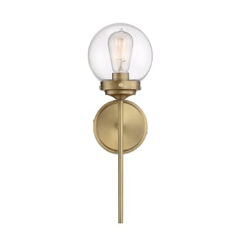 Trade Winds Lighting 1-Light Wall Sconce In Natural Brass