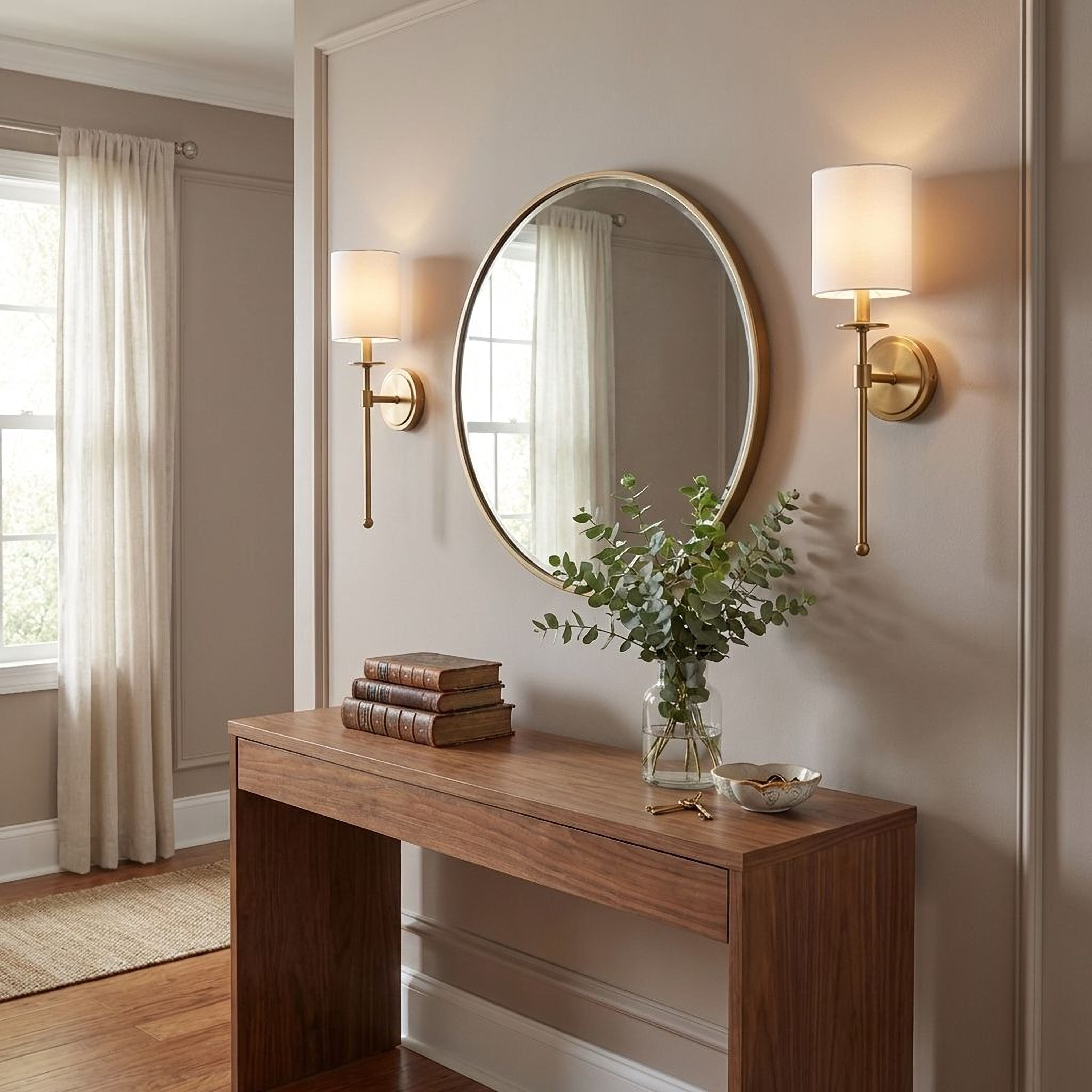 Trade Winds Lighting 1-Light Wall Sconce In Natural Brass