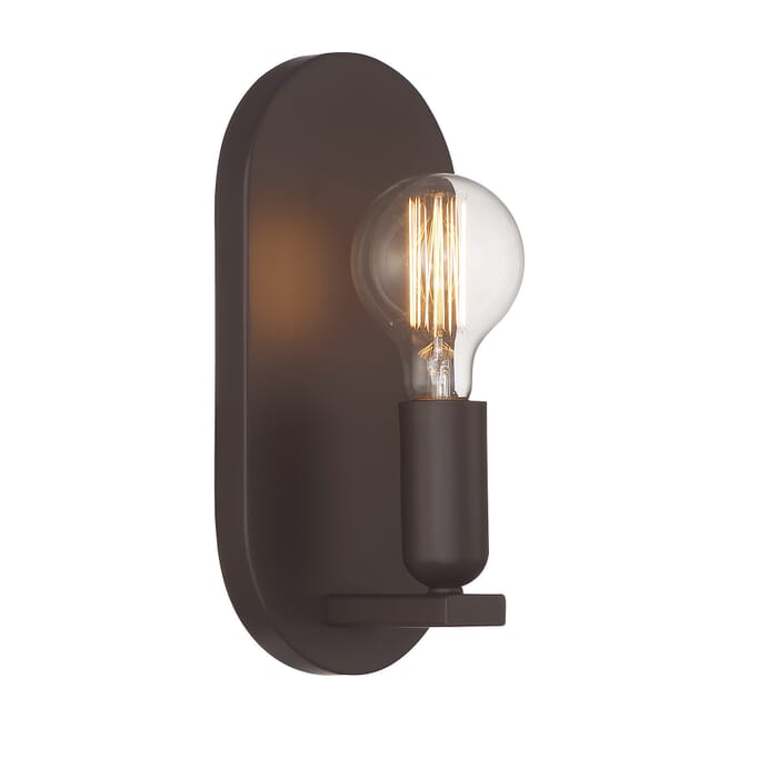 Meridian 1-Light Wall Sconce in Oil Rubbed Bronze Meridian 1-Light Wall Sconce in Oil Rubbed Bronze