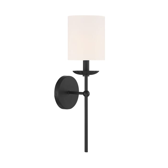 Meridian 1-Light Wall Sconce in Matte Black Meridian 1-Light Wall Sconce in Matte Black