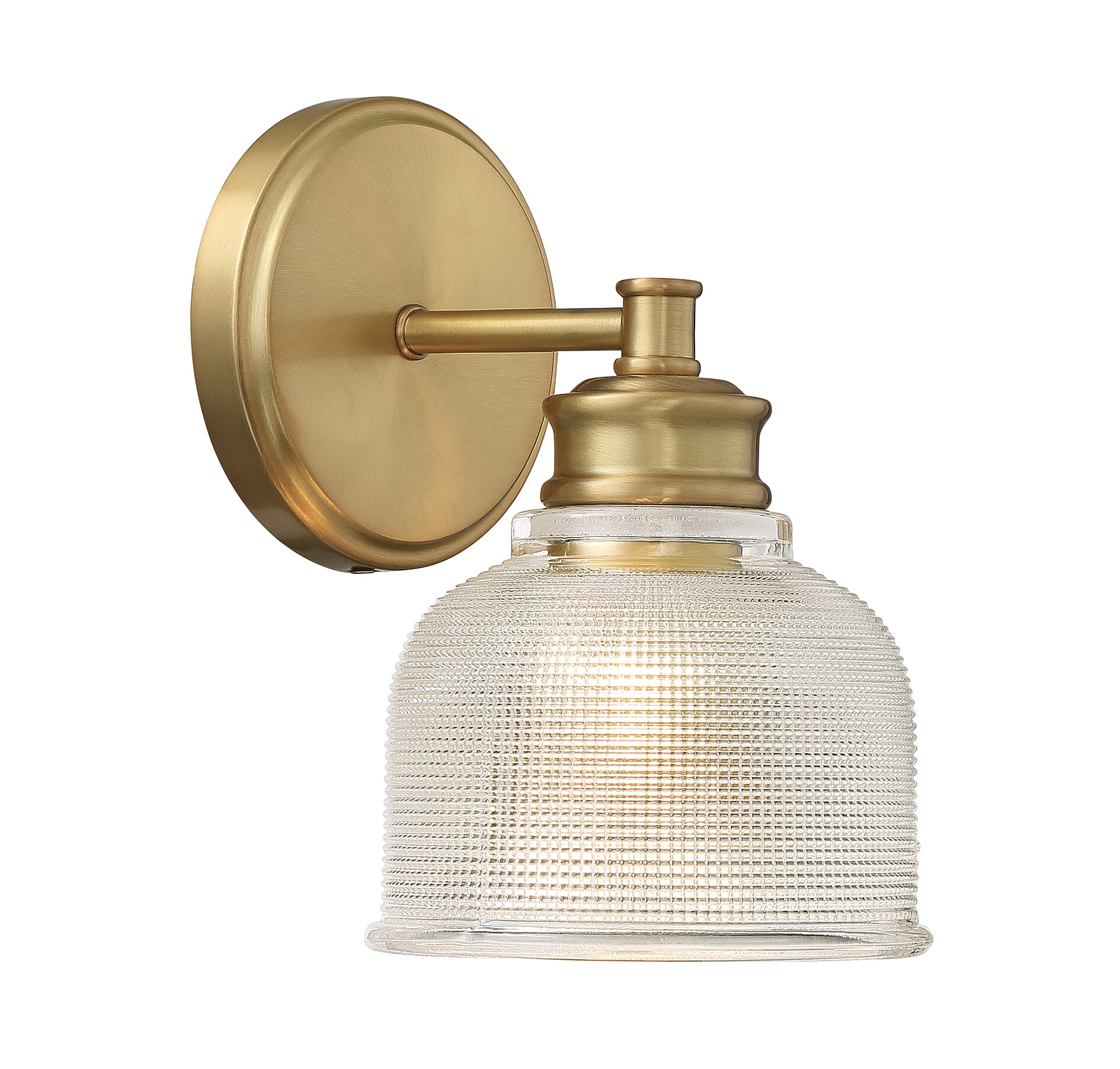 Meridian 1-Light Wall Sconce in Natural Brass