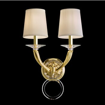 Schonbek Emilea 2-Light Wall Sconce in Heirloom Bronze with Clear Optic Crystals