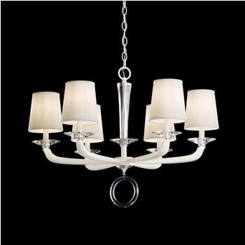 Schonbek Emilea 6-Light Chandelier in White with Clear Optic Crystals